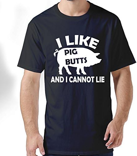 Bxse I Like Pig Butts Comfortable Short Sleeve Cotton Tee Shirts Mens