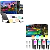 Govee Outdoor Solar String Lights Bundle Outdoor Cylinder Pathway Lights
