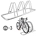 CyclingDeal 3 Bike Bicycle Floor Parking Rack Storage Stand