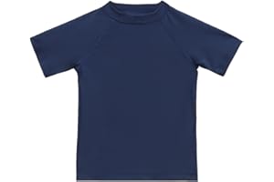 ESTAMICO Boys Short Sleeve Rash Guard Shirt Quick Dry Swimwear UPF 50+ Protection Athletic Swim Tee