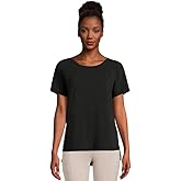 Avia Activewear Women's Short Sleeve Oversize T-Shirt (US, Alpha, Large, Regular, Regular, Black)