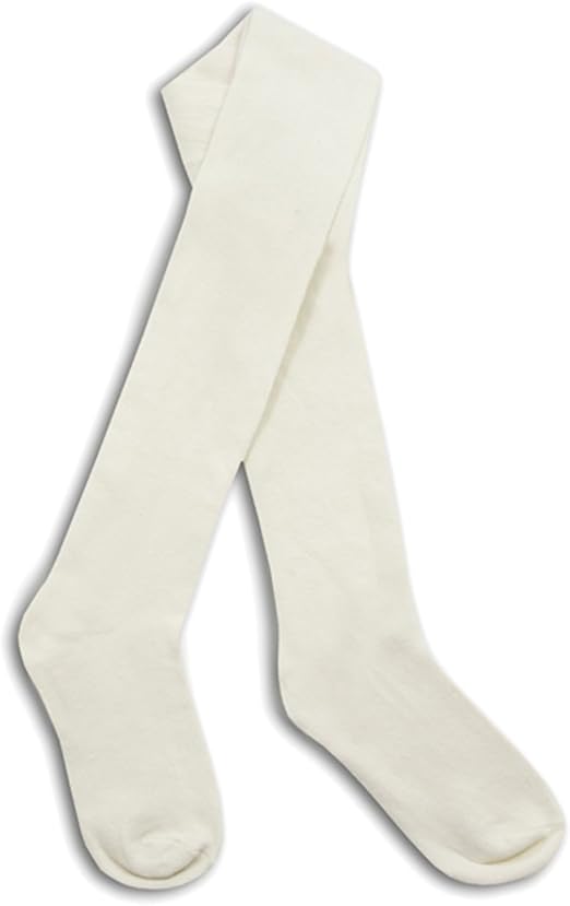 Girls Cotton Rich Plain Ivory Tights Amazon.co.uk Clothing