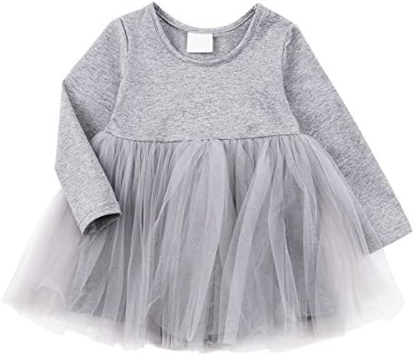 Baby Girl Dress, Toddler / Kids Pleated Tulle Princess Tutu Skirt with Tshirt Top