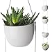 4-Tier Hanging Plant Holder, White Ceramic Planters for Wall & Ceiling, Decorative Planter Pots Outdoor & Indoor Use, Succulent Wall Planters, 40-inch Hanging Plant Pots, White Bowl Pots for Plants