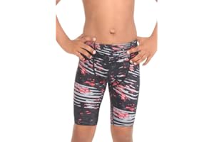 PIQIDIG Youth Boys Swim Jammers Solid Swimsuit Quick Dry Athletic Swimming Shorts UPF 50+ Sun Protection