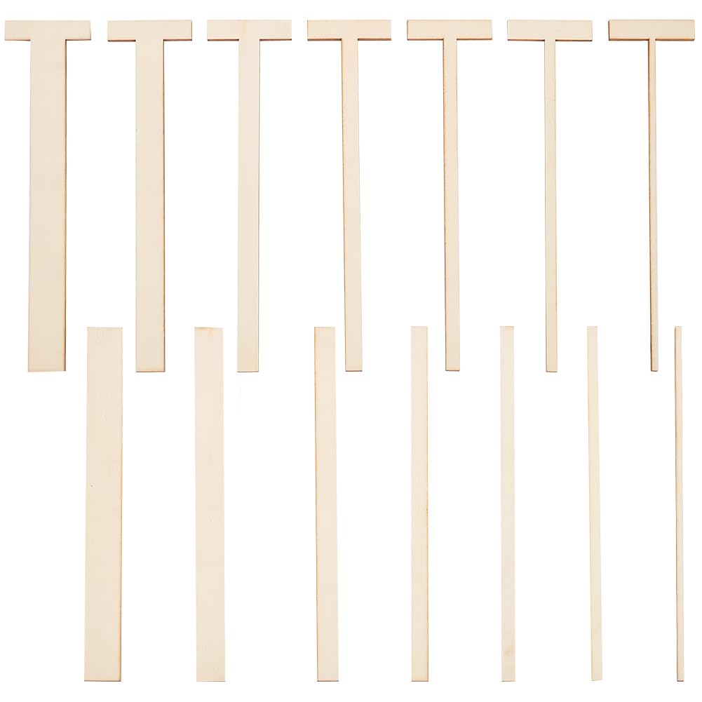 BENECREAT 14PCS Wooden Bookbinding Tools, Wooden Hand Tools, Long and T-Shaped and Straight Edges, For Books with Spine, Double Cover Construction, Album Covers