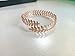 MANZHEN Fashion Adjustable Leaf Cuff Bangle Infinity Gold-tone Upper Arm Cuff Bracelet (Rose Gold)