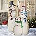 Collections Etc Christmas Snowmen Outdoor Metal Garden Stakes - 3D Seasonal Decor, Each Sold Separately