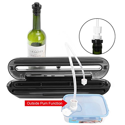 WAOAW Vacuum Sealer Automatic Food Sealers with Starter Kits of Saver Bags and Hose for Food Preservation - Thumbnail 2