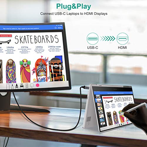 CHOETECH USB C HDMI Cavo (4K a 60Hz), HDMI Cable per iPad PRO 2018, MacBook Air 2018, MacBook PRO, MacBook, Galaxy S10/S10 Plus/S9/S9 Plus/S8/S8 Plus, Huawei P30/P30 Pro/P20/P20 Pro/Mate 20//Mate 10