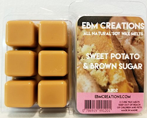 Sweet Potato & Brown Sugar - Scented All Natural Soy Wax Melts - 6 Cube Clamshell 3.2oz Highly Scented!