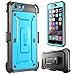 SUPCASE [Unicorn Beetle Pro] Case Designed for iPhone 6S, with Built-in Screen Protector Rugged Holster Cover for Apple iPhone 6 Case / 6S 4.7 Inch Display (Blue/Black)