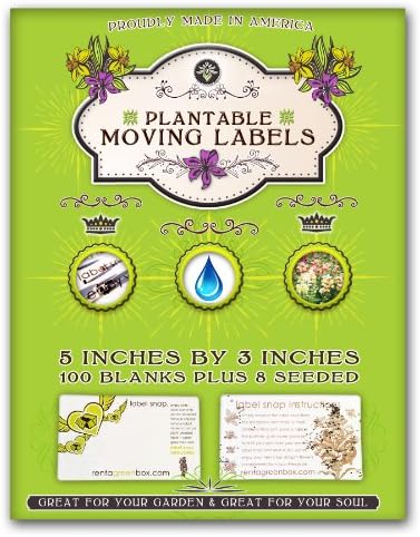 100 Extra Large, Removable and Easy to Read Moving Labels. Eco Friendly, Bio Degradable and You Can Plant These Labels to Grow Flowers After Your Move. Kids, Friends and Family Members Love Helping You Pack and Move with These Labels. Another Zero Waste Moving Solution That's Proudly Made in America!