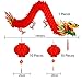Bememo 21 Pieces Chinese New Year Dragon and Chinese Red Lanterns Decoration for Chinese Spring Festival New Year Wedding
