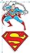 PopFunk Classic Toddler Kids Superman Classic Logo Unisex Boy Girl Short Sleeve Graphic T-Shirt & Stickers (4T)