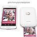 HP Sprocket Photo Printer, Print Social Media Photos on 2×3 Sticky-Backed Paper (White) + Photo Paper (60 Sheets) + USB Cable + 60 Decorative Stick-On Border Framesthumb 3