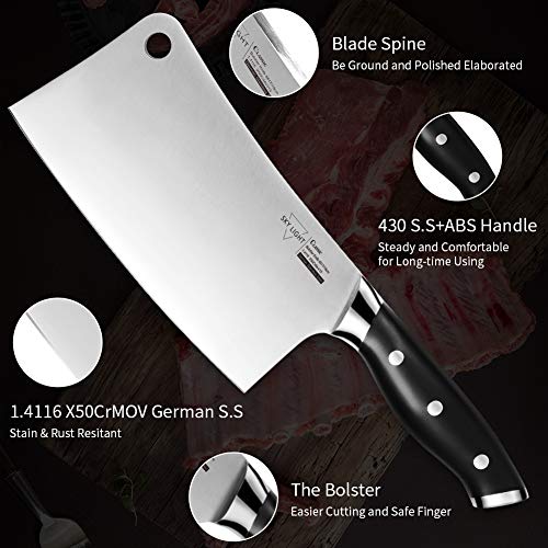 2 Cleaver+Stainless+Professional+Butchers+Restaurant