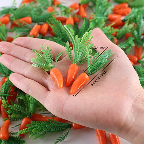 Fatpig Artificial Vegetables Realistic for Decor,Simulation Carrots for Decorations,Mini Carrots for Crafts 100pcs