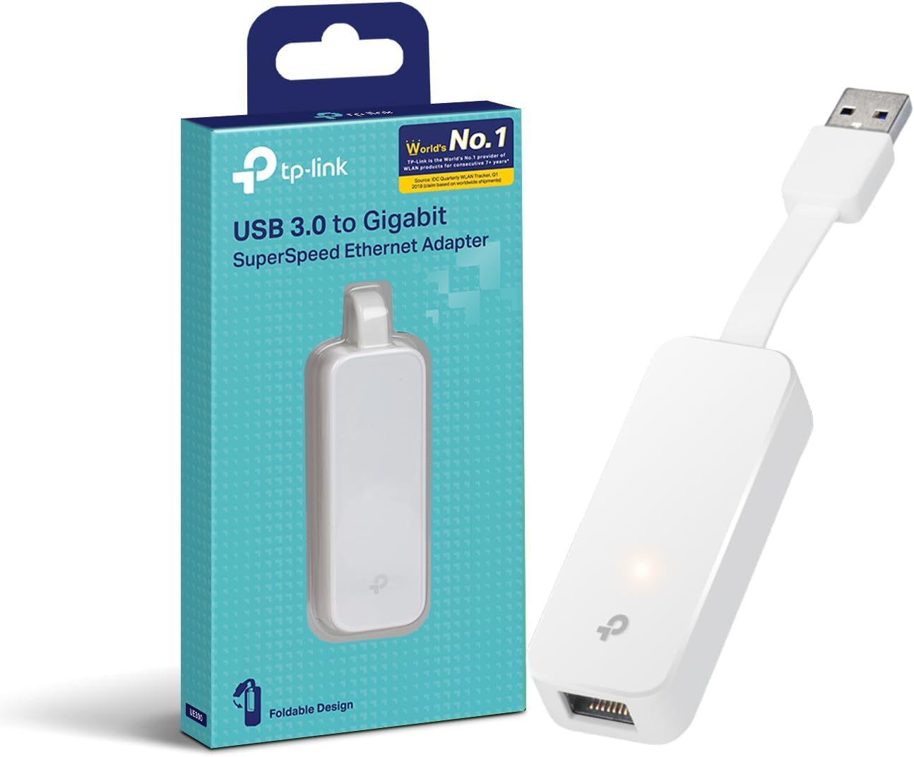 TP-Link UE300 USB auf Ethernet Adapter, USB 3.0 zu RJ45 1000Mbps Ethernet LAN Netzwerkadapter, Plug-and-Play in Windows 11/10, Mac OS und Linux OS, Faltbares und tragbares Design, 1-Pack