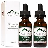 Peak Hemp - Full Spectrum Oil Hemp Extract 3,000mg - (2 Pack) Two 1,500mg 1 oz Bottles