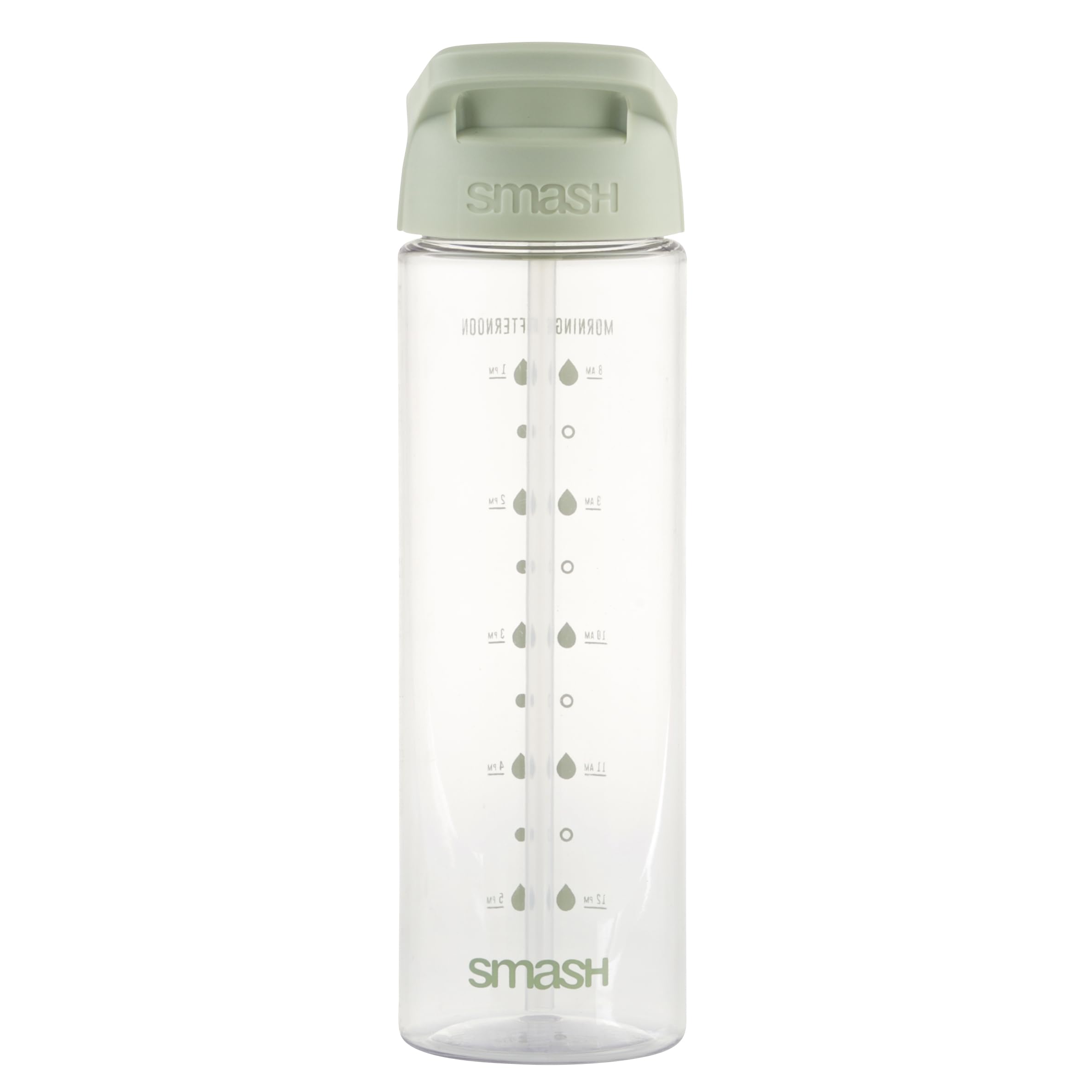 Smash Drink Bottle with Water Timings 700ml Sage, Grey — image 1