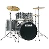 Tama RM50YH6-GXS Rhythm Mate Schlagzeug Set (5-teilig) mit 50,8 cm (20 Zoll) Bassdrum inkl. dreiteiligem Beckenset/6-teiliger Hardware Galaxy silber