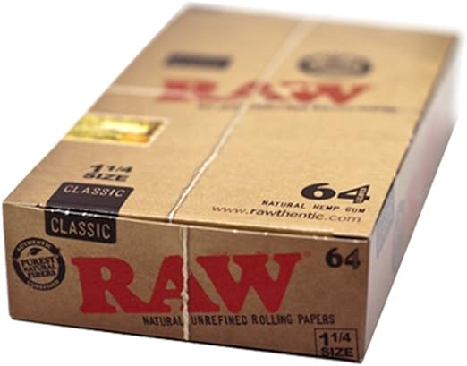 Caja Papel RAW Clásico 1/4 64 papeles - Papel de fumar RAW 24 librillos: Amazon.es: Hogar