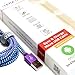 Tera Grand - USB 2.0 A to Micro USB Braided Cable, 6' Purple & Blue - Micro USB/Micro B Charge and Sync Cord for Android Samsung Nokia Nexus Phones and More Not for iPhone & iPad