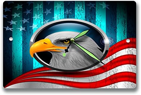 Patriot Clocks Eagle with American Flag 8 x 12 Wall Clock 3271