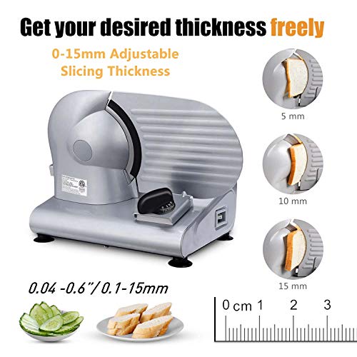 Meat Slicer, CUSIMAX Electric Deli Food Slicer with Two 7.5'Removable