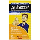 Airborne Vitamin C Immune Support Supplement, Chewable Tablets, Citrus, 64 Count