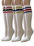 Rocky Women's Athletic Striped Tube Socks Old School 6 Pairs - 21