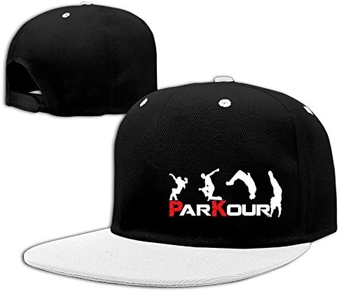 Cool Funny Cool Parkour Sports Extreme Hip-Hop Snapback Baseball Caps White