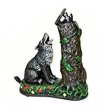 Design Toscano Wolf and Squirrel Collectors' Die Cast Iron Mechanical Coin Bank