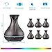 NEXGADGET 400ml BPA Free Ultrasonic Aromatherapy Essential Oil Diffuser - Cool Mist Humidifier for Home,Office,Spa&More - Wood Grain