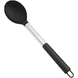 KUFUNG Silicone Spoon, Stainless Steel Handle Seamless & Nonstick Kitchen Ladles, BPA-free & Heat resistant up to 480°F, Sili