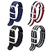 CIVO Watch Strap 4/8 Packs - 16mm 18mm 20mm 22mm 24mm Premium Ballistic Nylon Watch Bands Zulu Style for Men Women