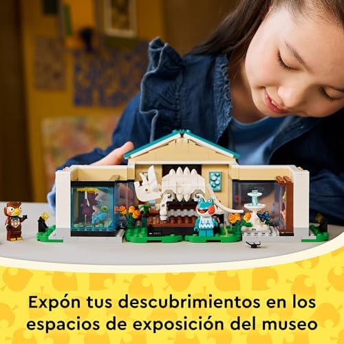 Animal Crossing The Socrates Museum Collection - Jogo Interativo com Sócrates e Lili Minifiguras - Fósseis de dinossauros de brinquedo - Gamer Gift para meninas e meninos 7+ Anos 77056