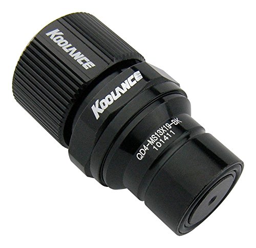 Koolance QD4-MS13X19-BK QD4 Male Quick Disconnect No-Spill Coupling, Compression for 13mm x 19mm (1/2in x 3/4in) *Black*