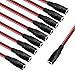AFUNTA New 10pack 10 inch(30cm) 2.1 x 5.5mm DC Power Pigtail Female + 2.1 x 5.5mm DC Power Pigtail Male