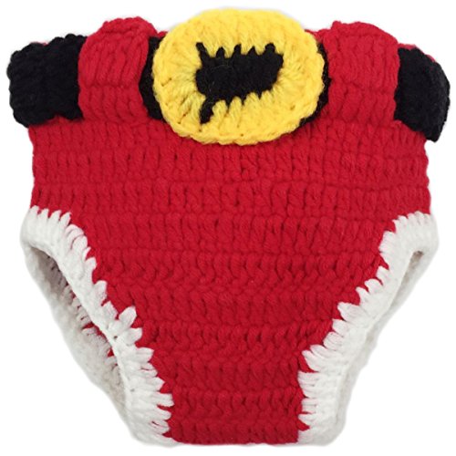 Jastore Infant Newborn Costume Photography Prop Santa Claus Crochet Knitted (Style 3)