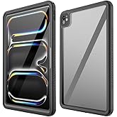 Lunivop for iPad Pro 11 Inch Case (M4/M5) 2024/2025 (5th 6th Gen) IP68 Waterproof Clear Rugged with Lanyard Screen Protector Armor Full-Body Cover Dustproof Underwater Diving