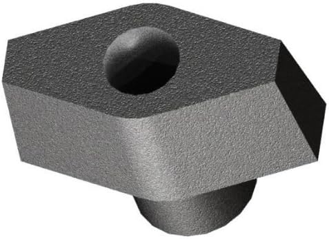 Innovative Components AN4C-T1D-N 1.12" T Knob thru hole, 1/4-20  plastic threads  black nylon (Pack of 10)