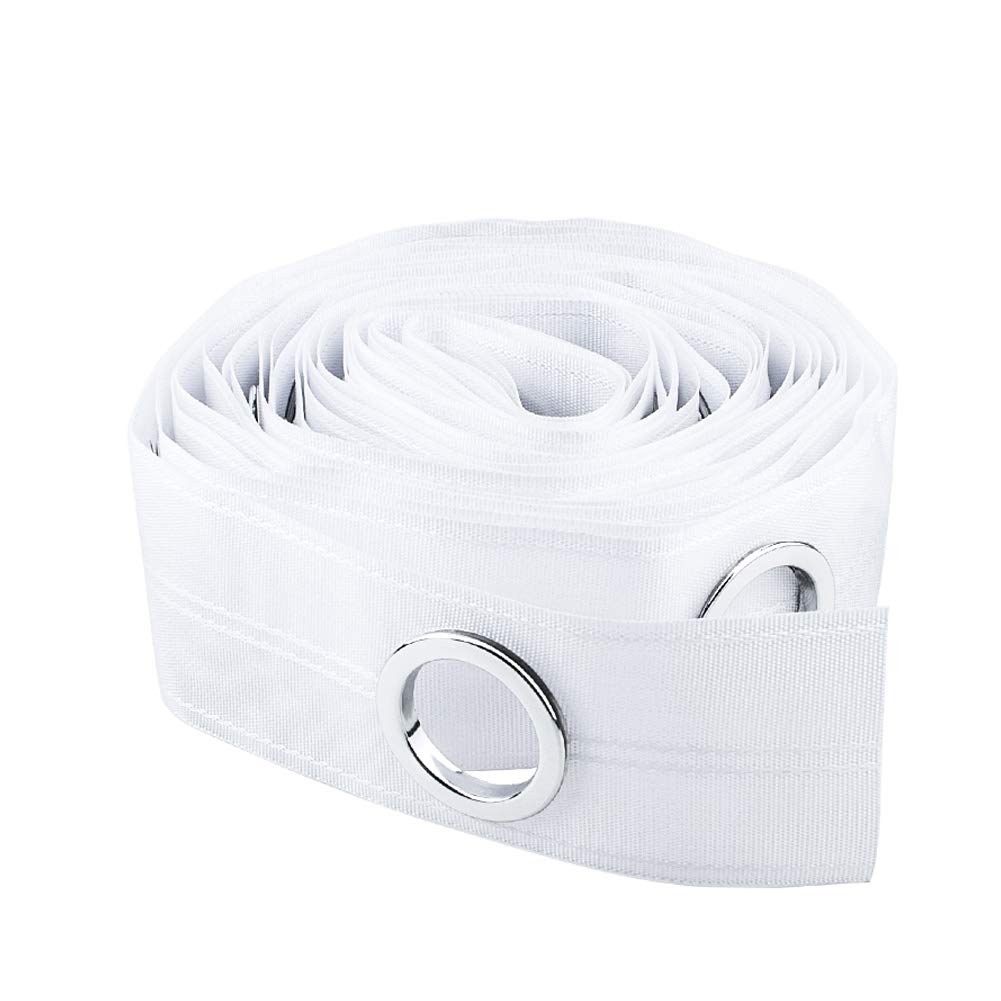 INCREWAY Curtain Tape, 10m Drapery Curtain Heading Grommet Tape for Perforated Curtains Header DIY Decoration, White