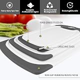 SKERITO Chopping Board Set 3 BPA Free Non-Slip Drip Groove Gray view 6