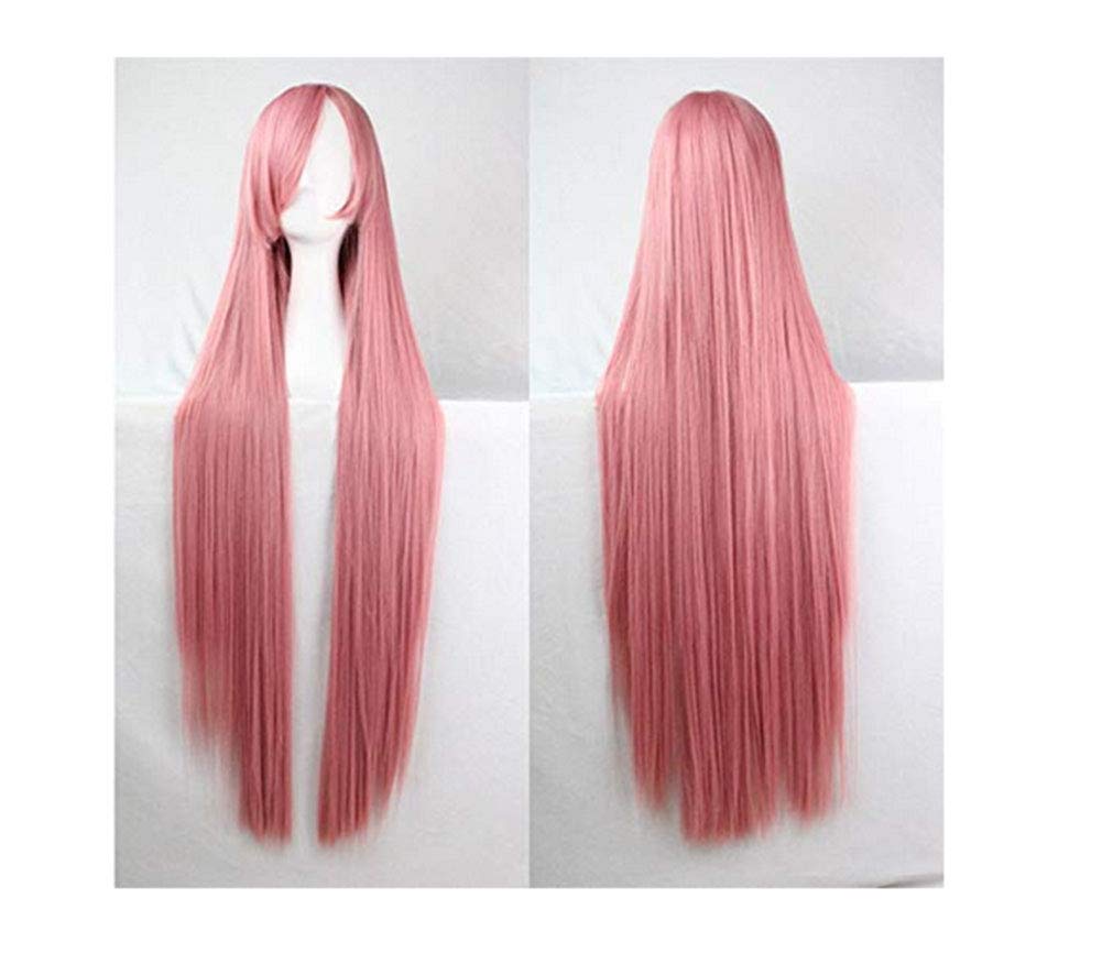 40 Inches 100cm Womens Long Straight Wig Heat Resistant Synthetic Wigs for Fun,Party & Night out Cosplay Halloween Costume Wig