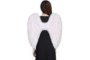 Yieeonc Angel Wings for Adult Feather Angel Costume for Women Halloween Costume