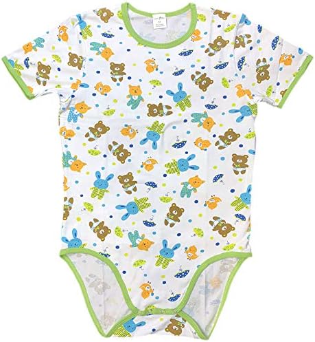 Cuddlz Teddy Bear Pattern Cotton Stretch Adult Short Onesie ABDL Romper Baby Grow Body Suit
