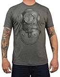 Men's Annex Diver Bell Helmet Deep Ocean Sea Diver Steampunk Retro T-Shirt Tee