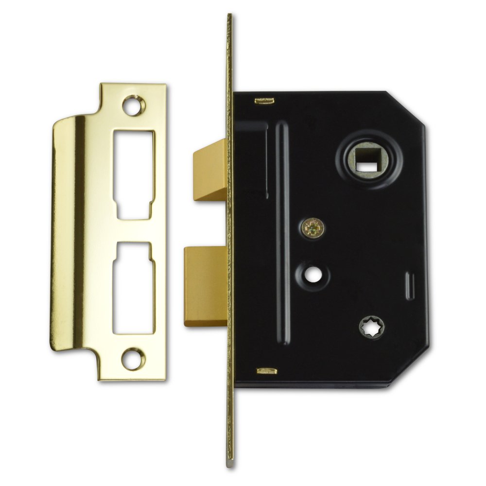 Union Locks 2294 Mortice Bathroom Lock 63mm - Polished Brass (Visi Pack)